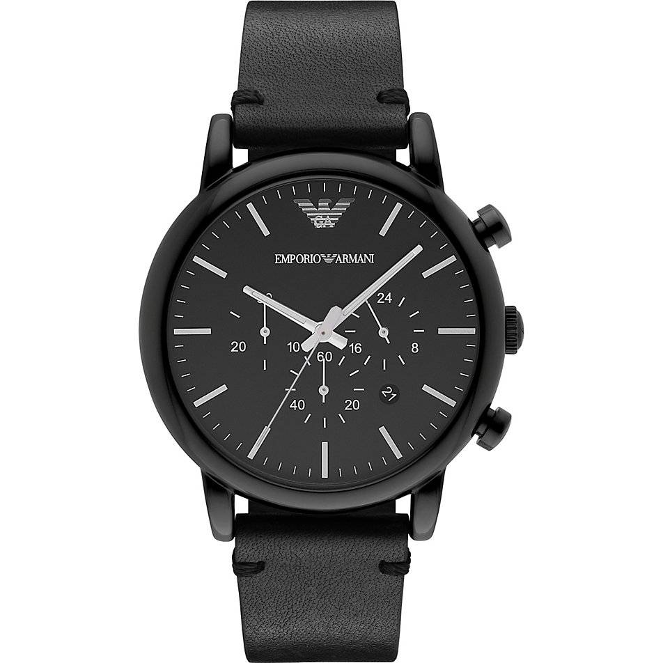 emporio armani black dial watch
